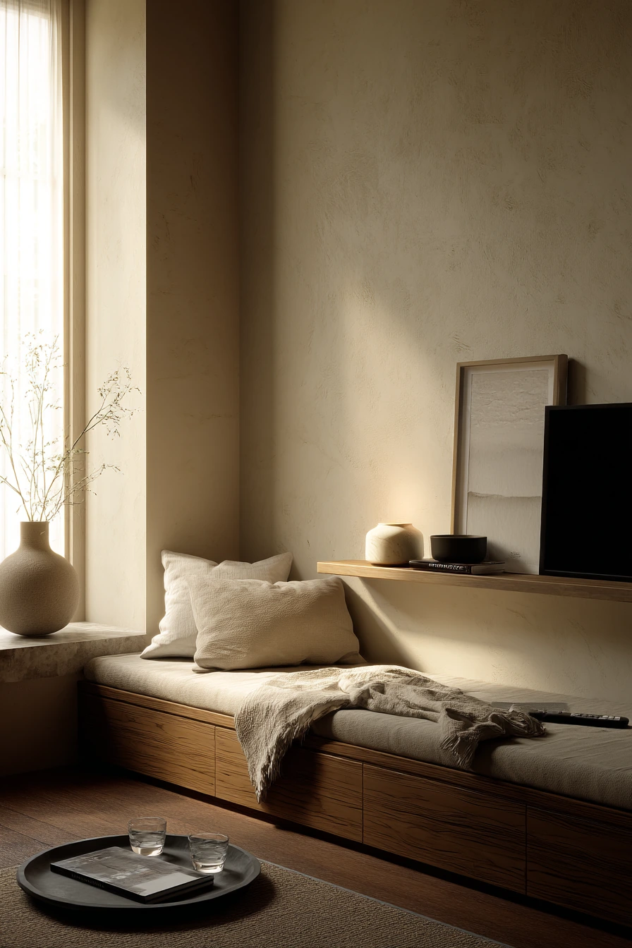 Minimal Condo with Warm Texture