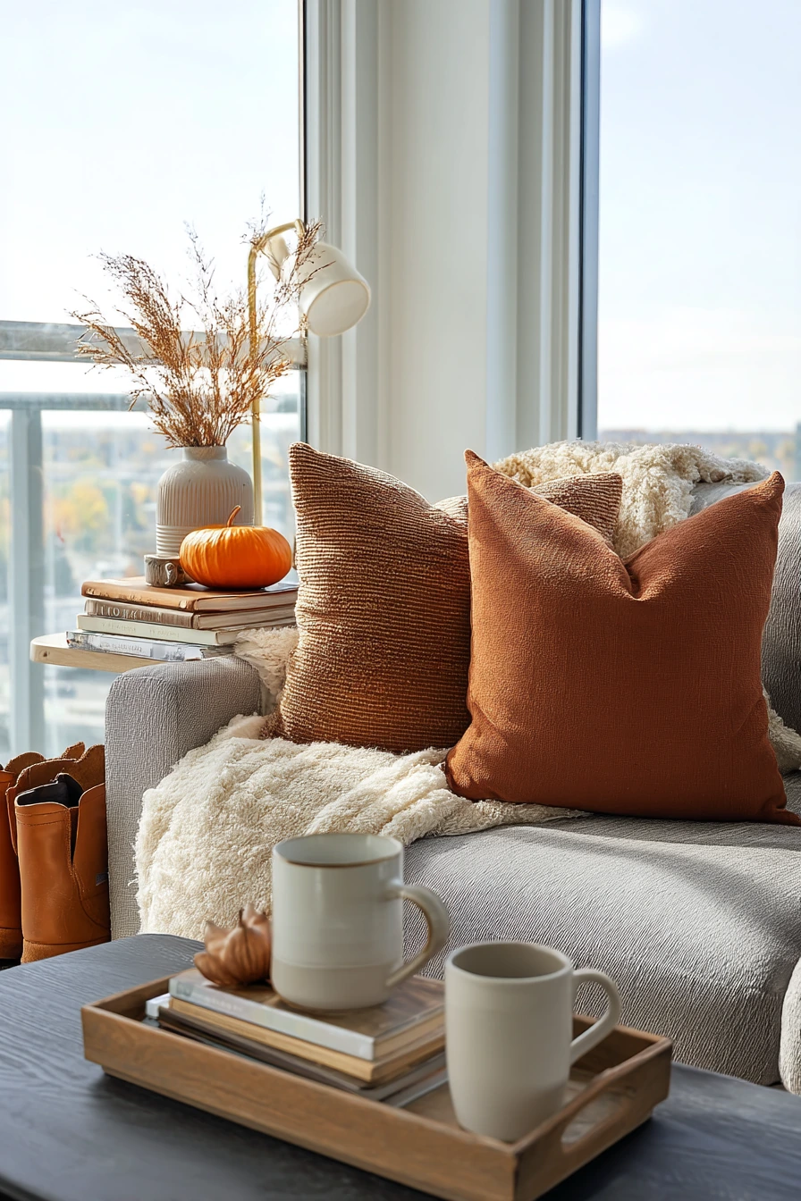 Seasonal Fall Condo Living Room