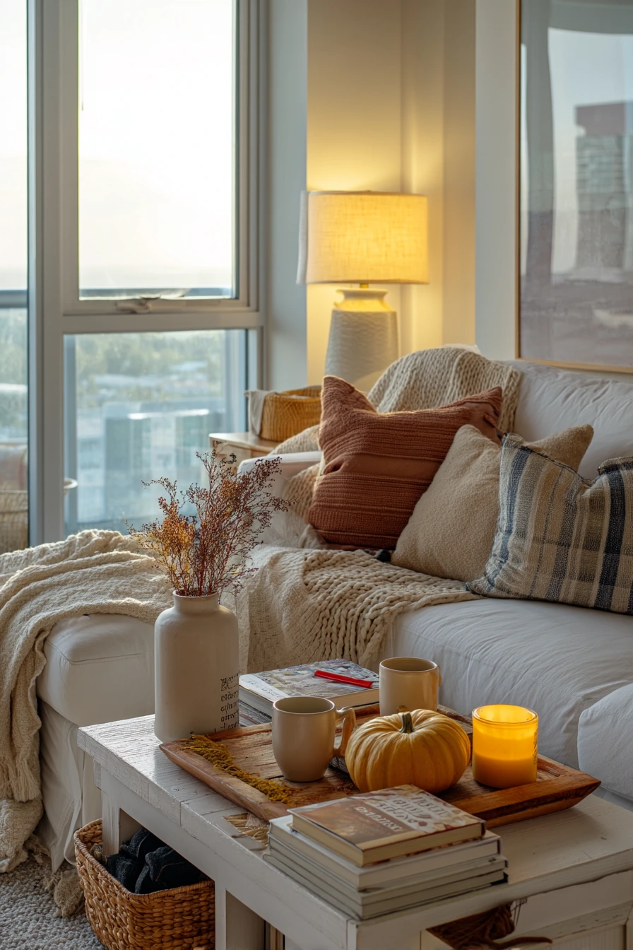 Seasonal Fall Condo Living Room