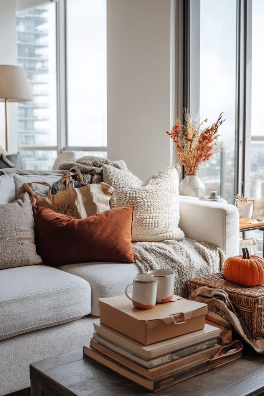 Seasonal Fall Condo Living Room