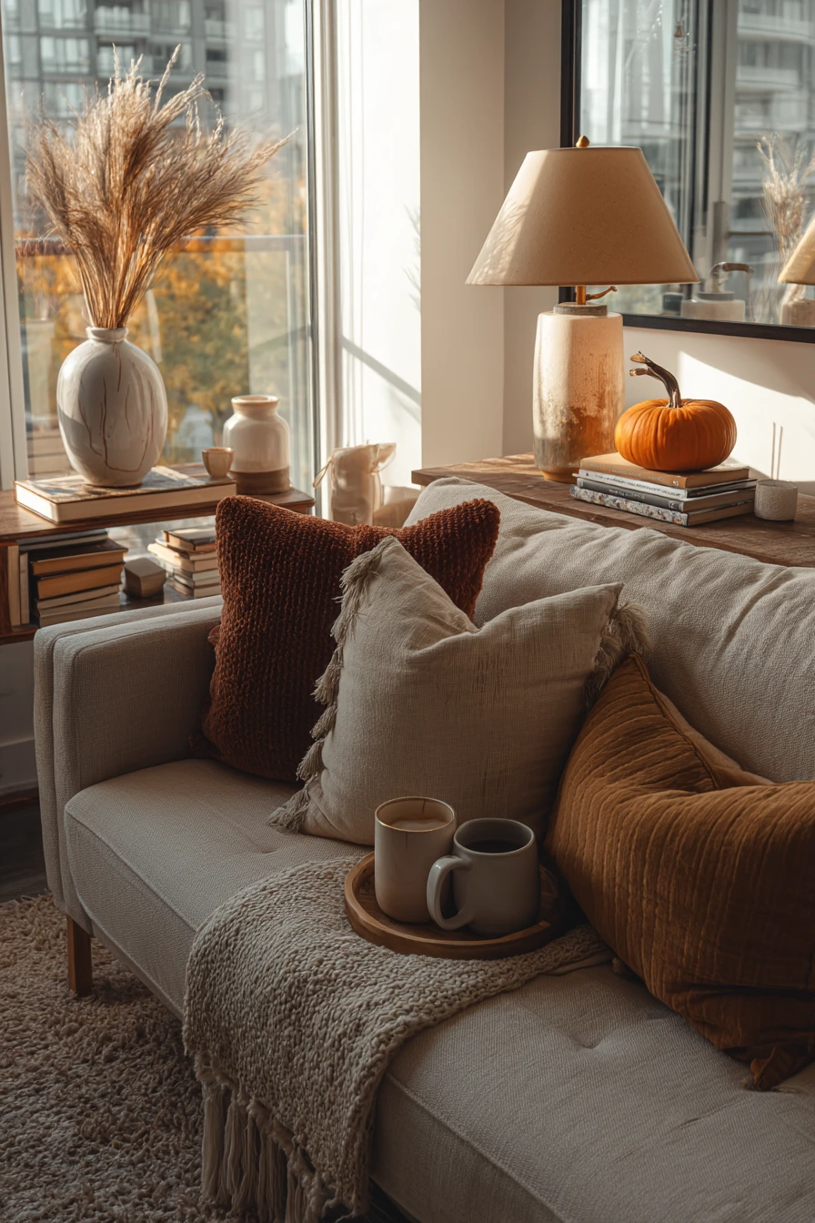 Seasonal Fall Condo Living Room