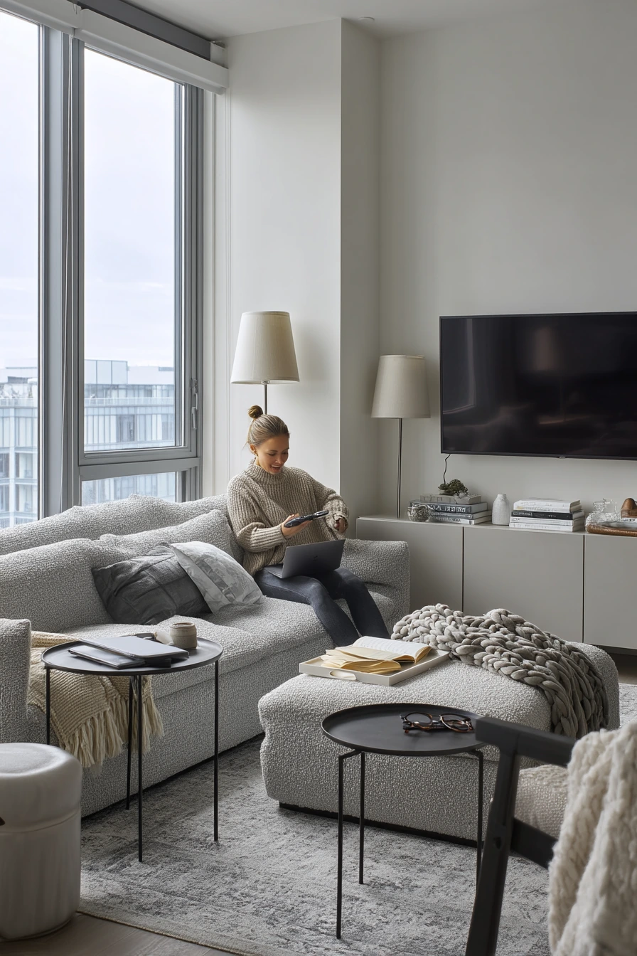 Small-Space Media Nook for Two
