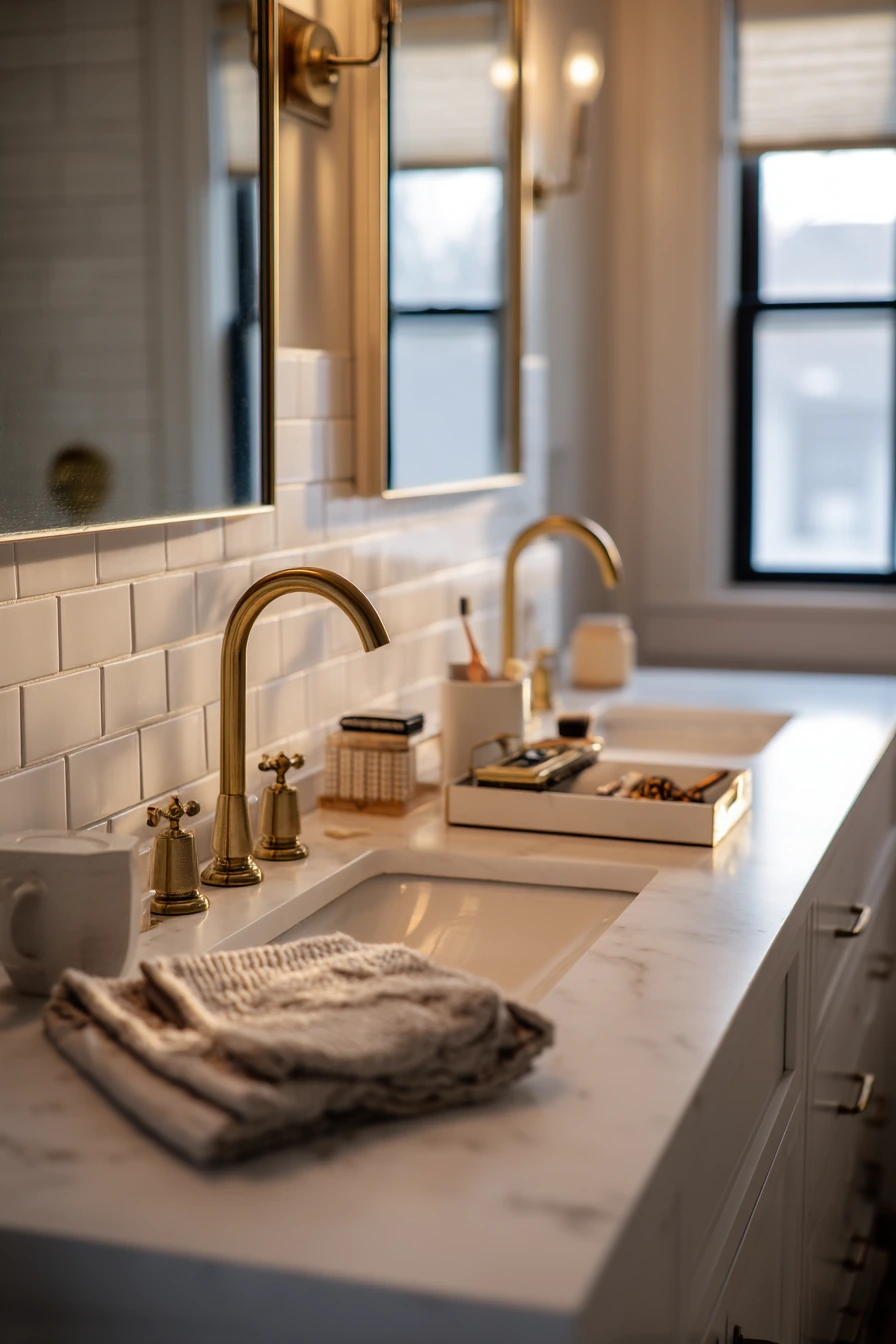 Morning Rush Double Sink Scene