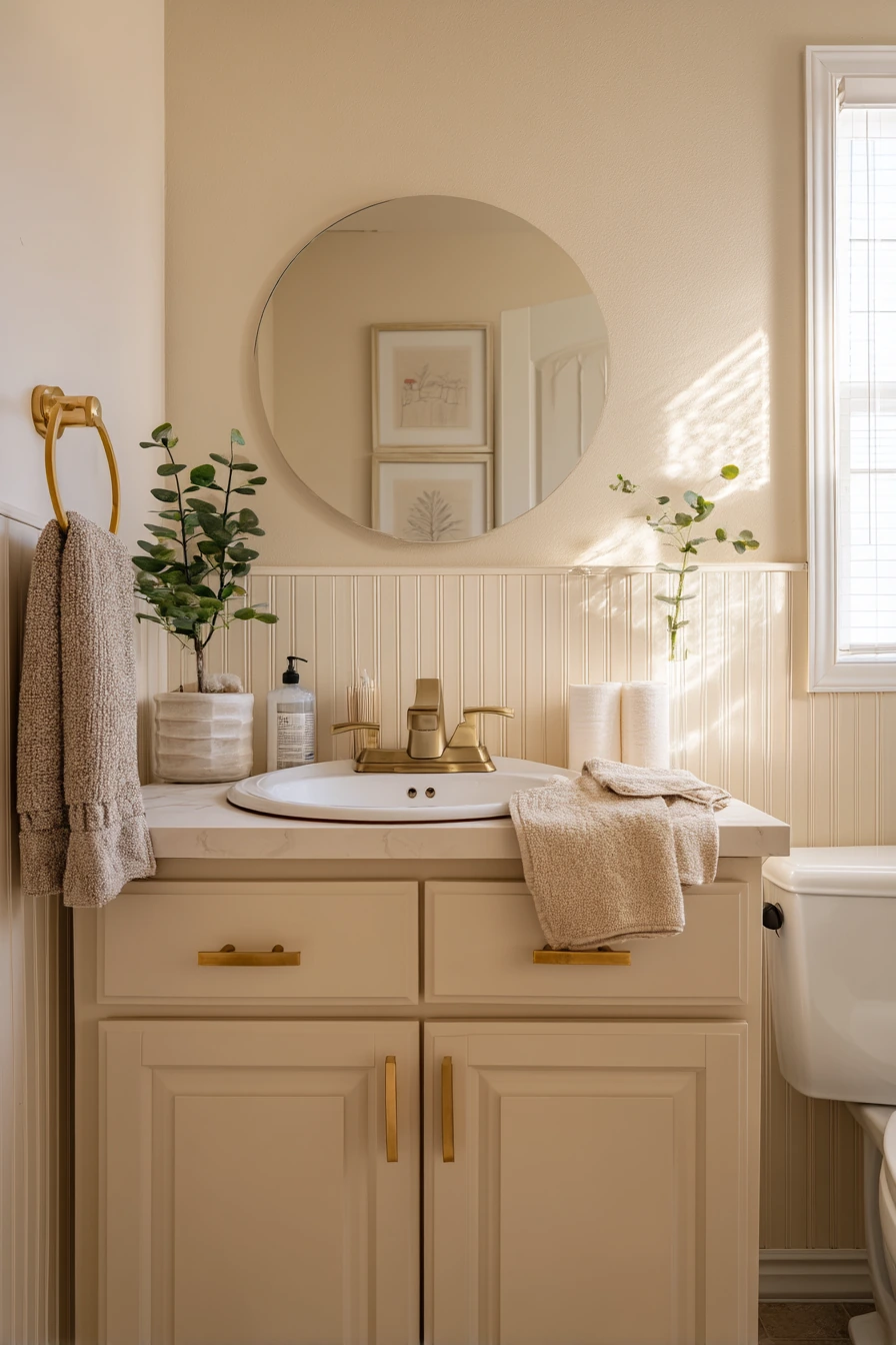 Budget Remodel With Warm Brass