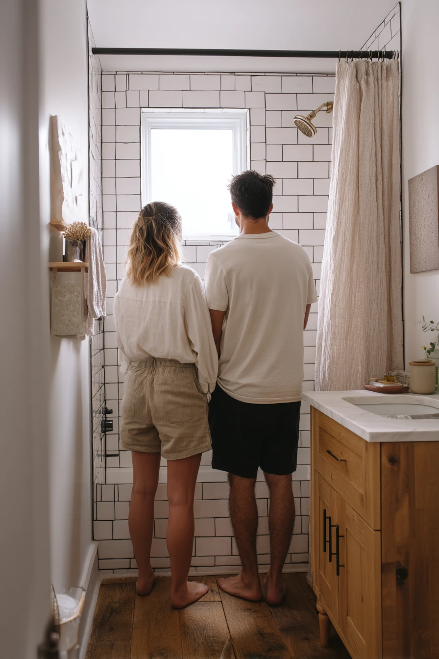 contrasting grout bathroom ideas