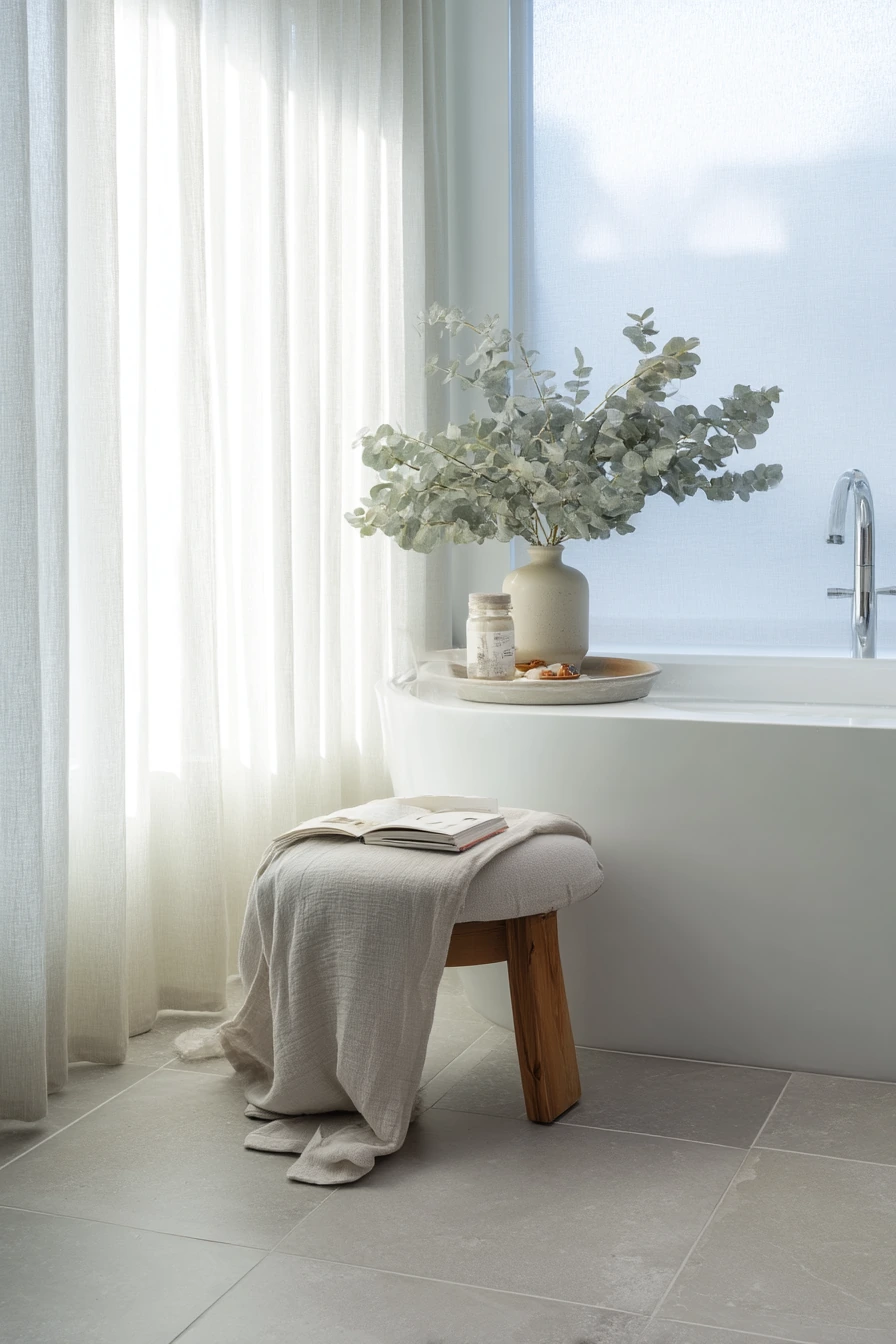 Spa Bath with Quiet Grout Contrast