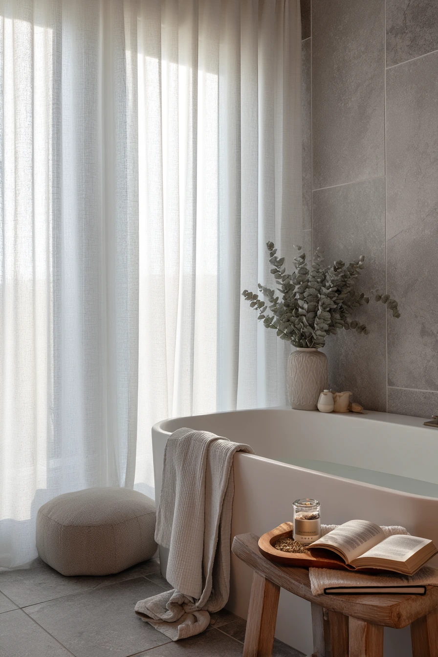 Spa Bath with Quiet Grout Contrast