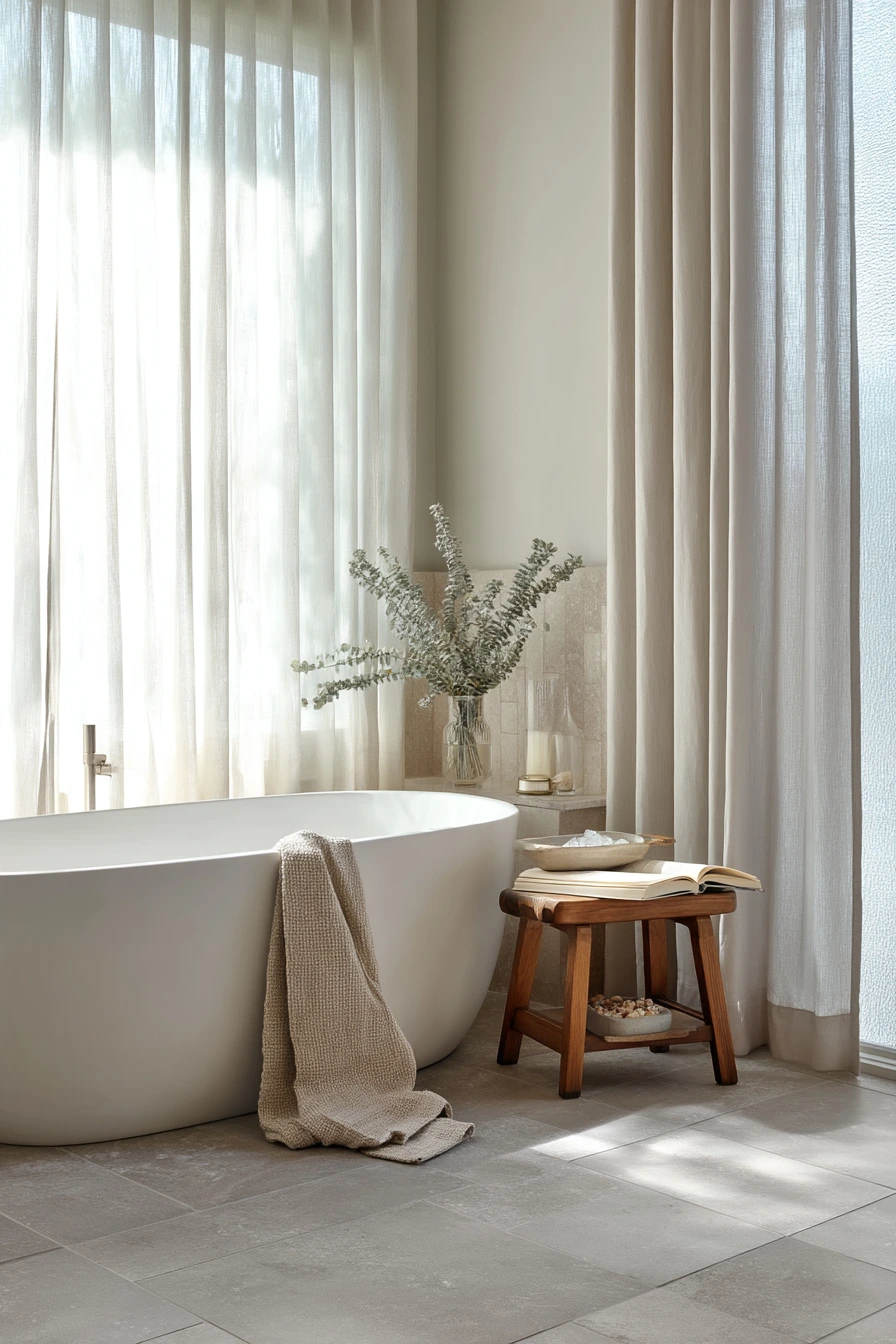 Spa Bath with Quiet Grout Contrast