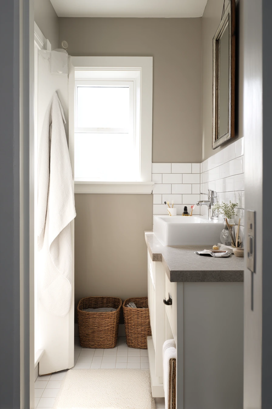 Shared Hall Bath, Morning Routine
