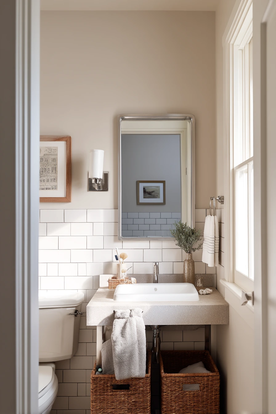 Shared Hall Bath, Morning Routine