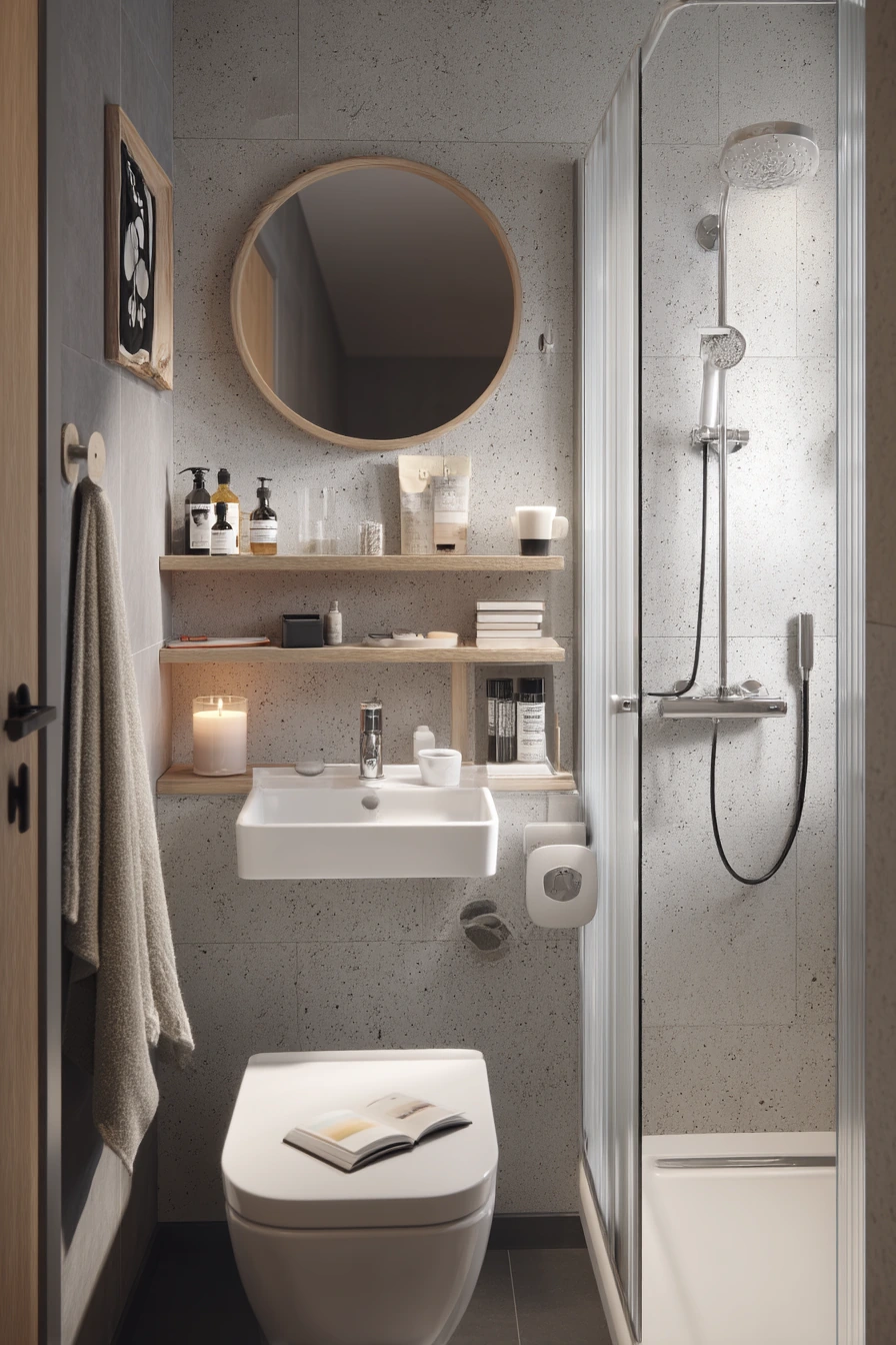 Small Apartment Bath, Calm and Clever