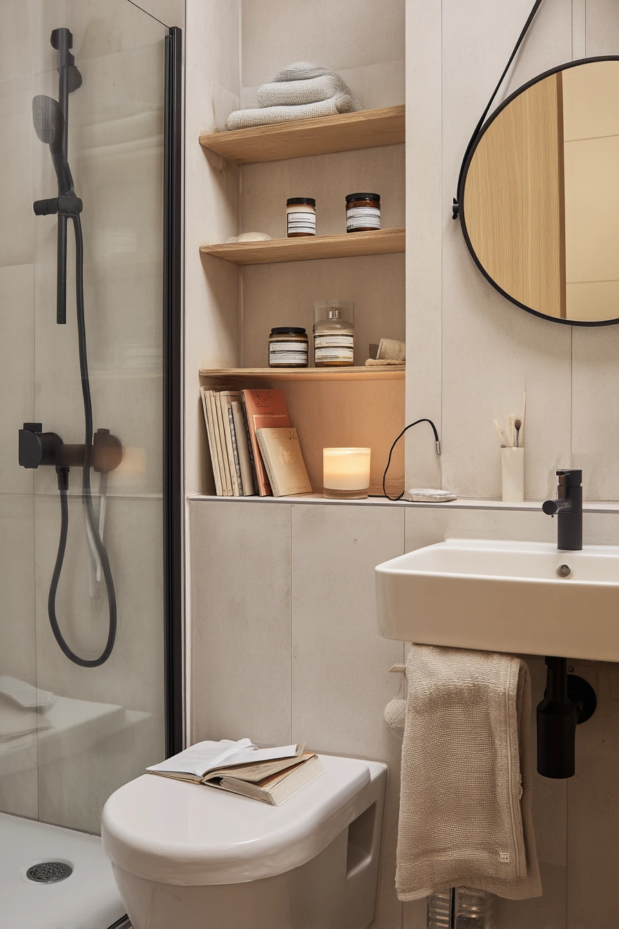 Small Apartment Bath, Calm and Clever