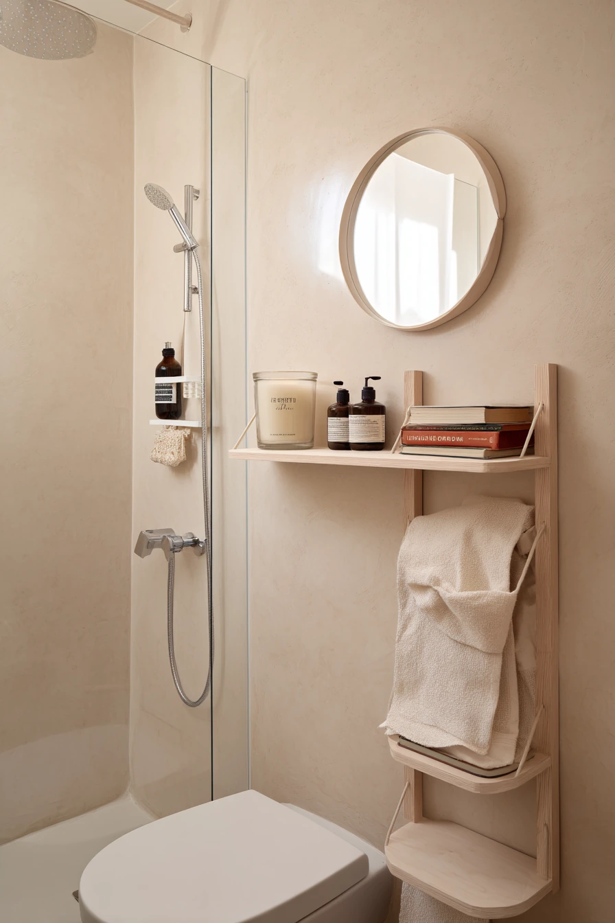 Small Apartment Bath, Calm and Clever