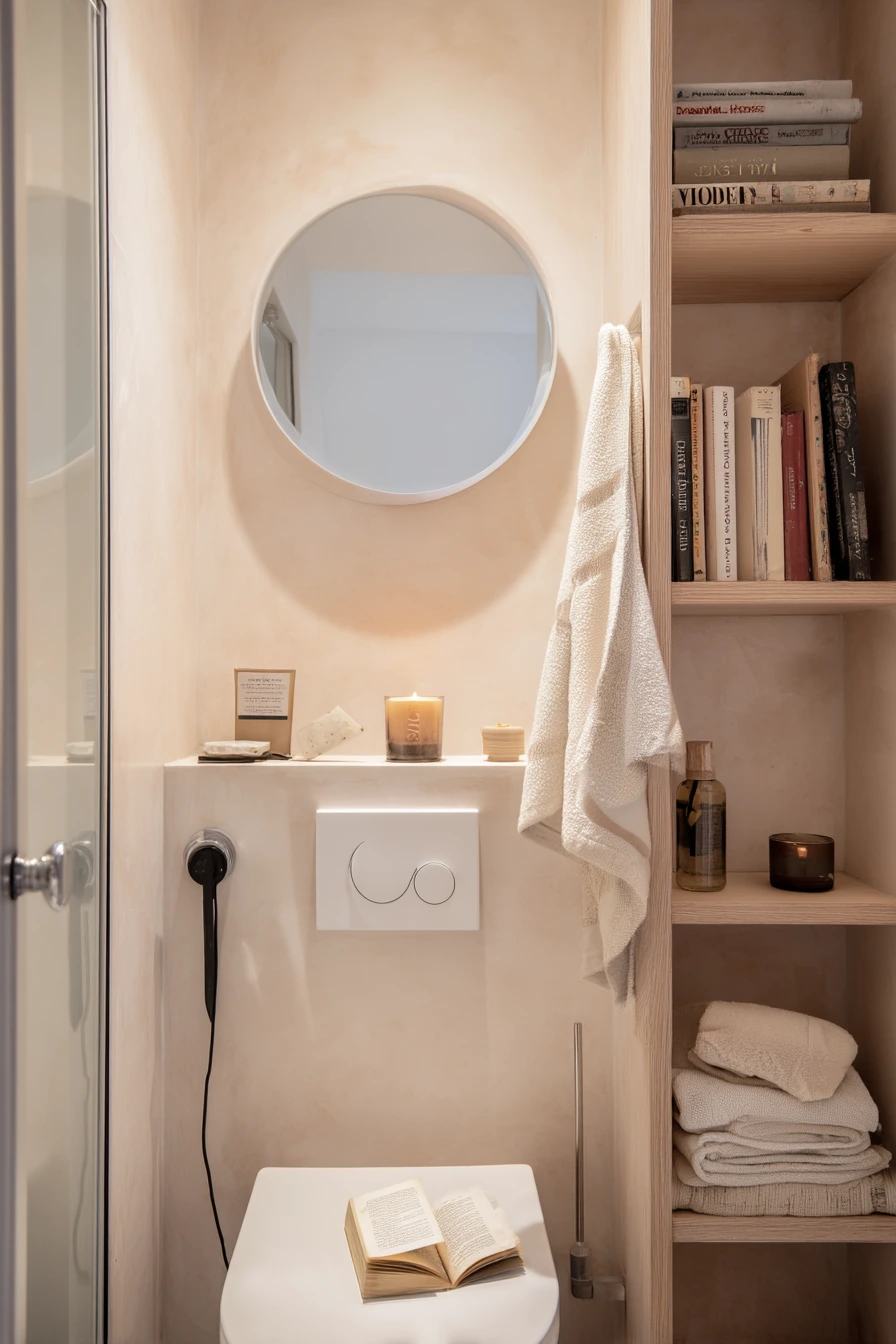 Small Apartment Bath, Calm and Clever