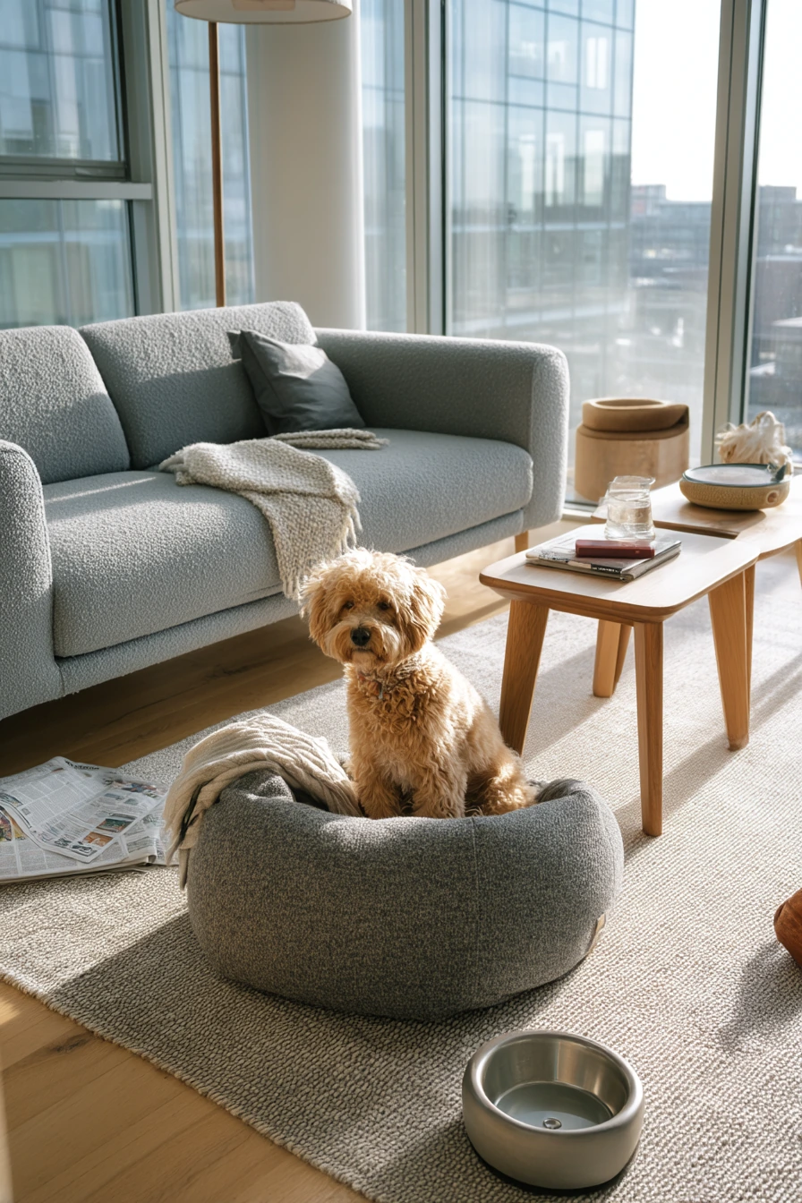 Pet-Friendly Soft Blue Lounge