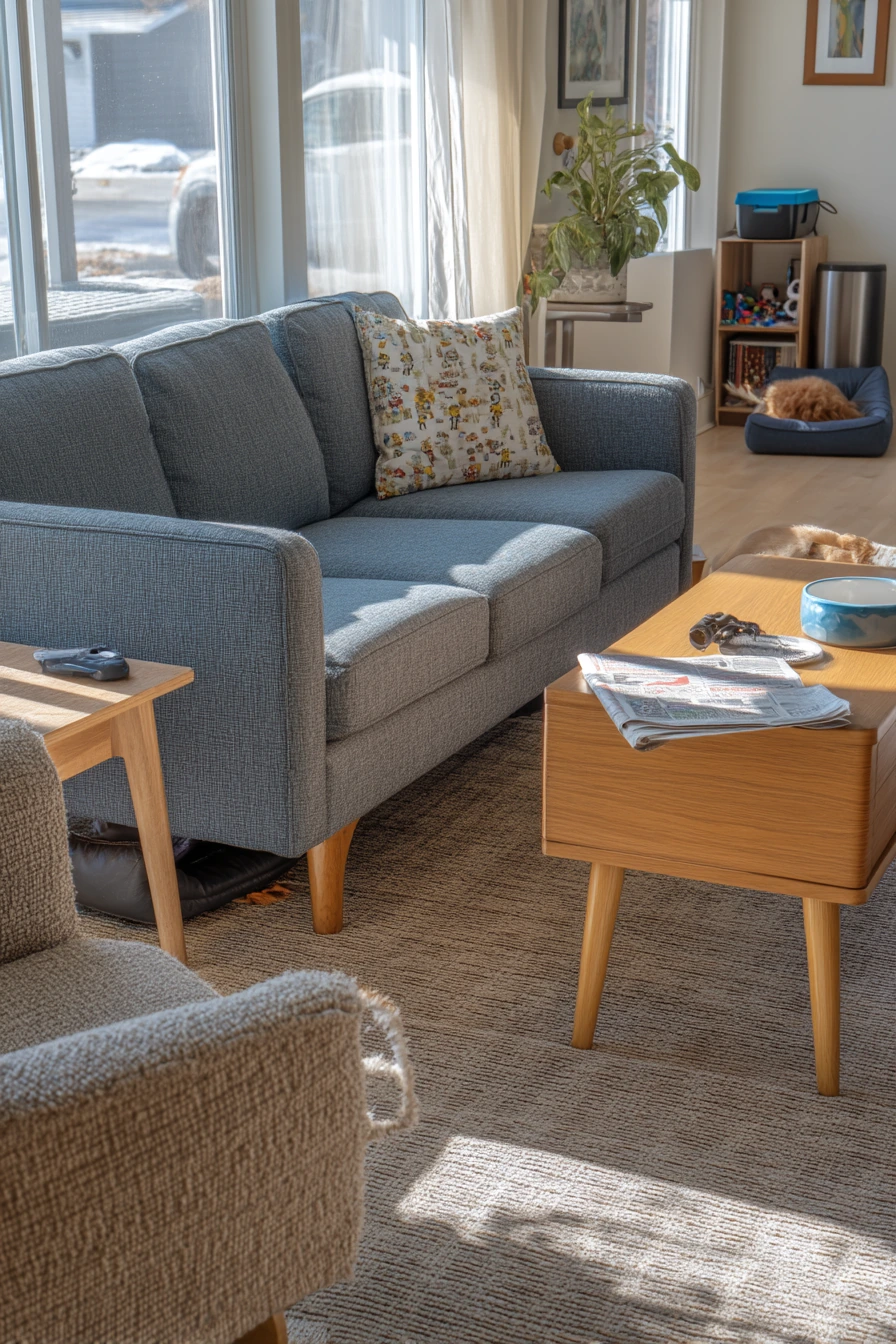 Pet-Friendly Soft Blue Lounge