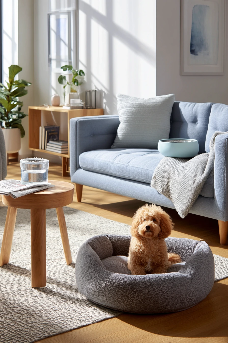 Pet-Friendly Soft Blue Lounge