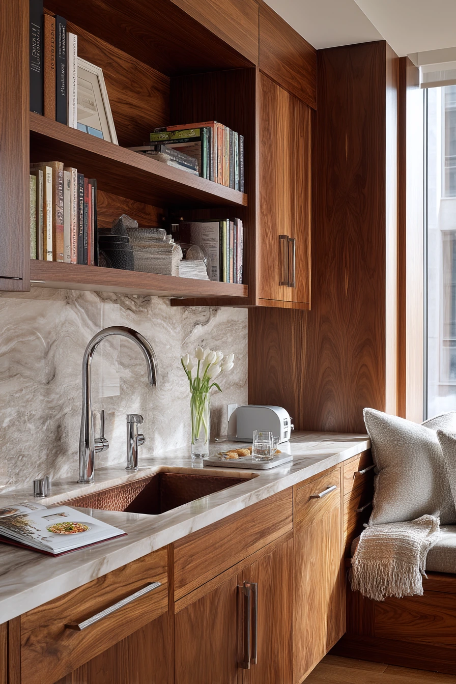 Luxury But Lived-In Copper Sink Moment