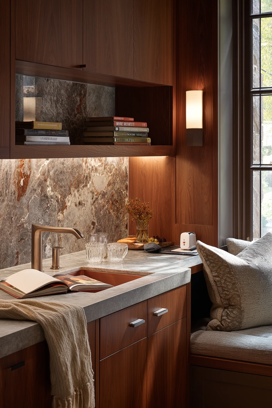 Luxury But Lived-In Copper Sink Moment
