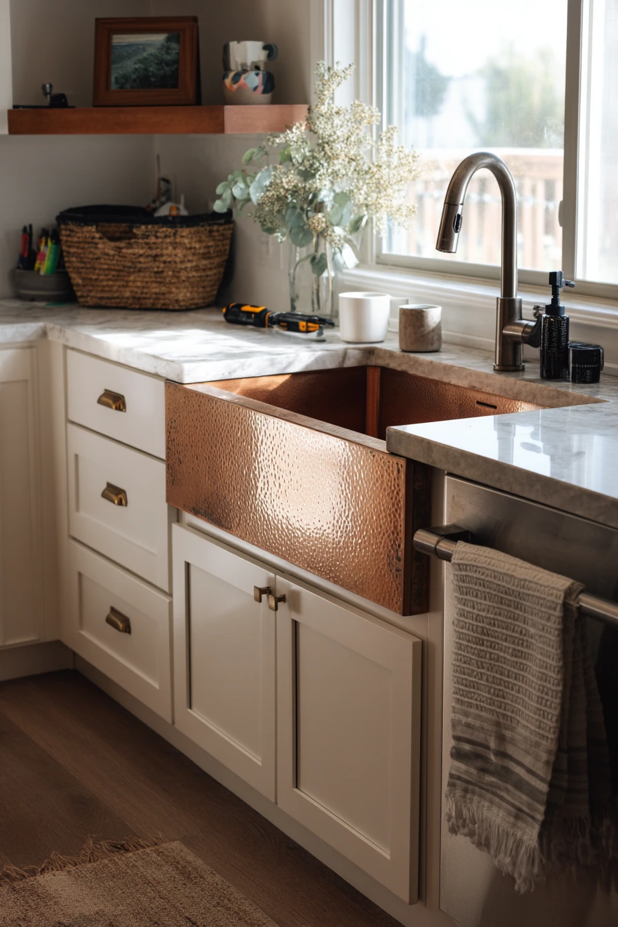 Weekend Renovation Reveal With Copper Farm Sink