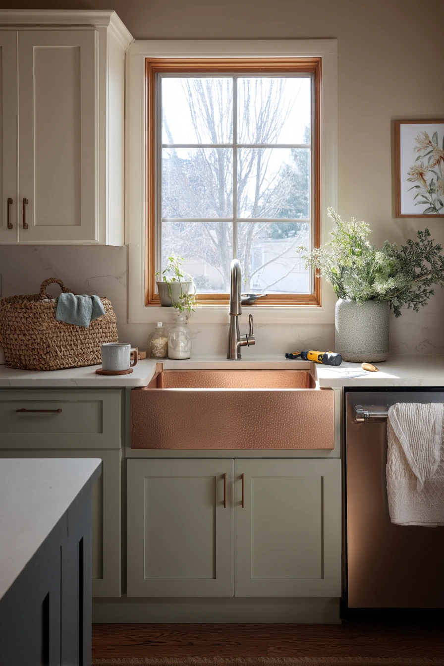 Weekend Renovation Reveal With Copper Farm Sink