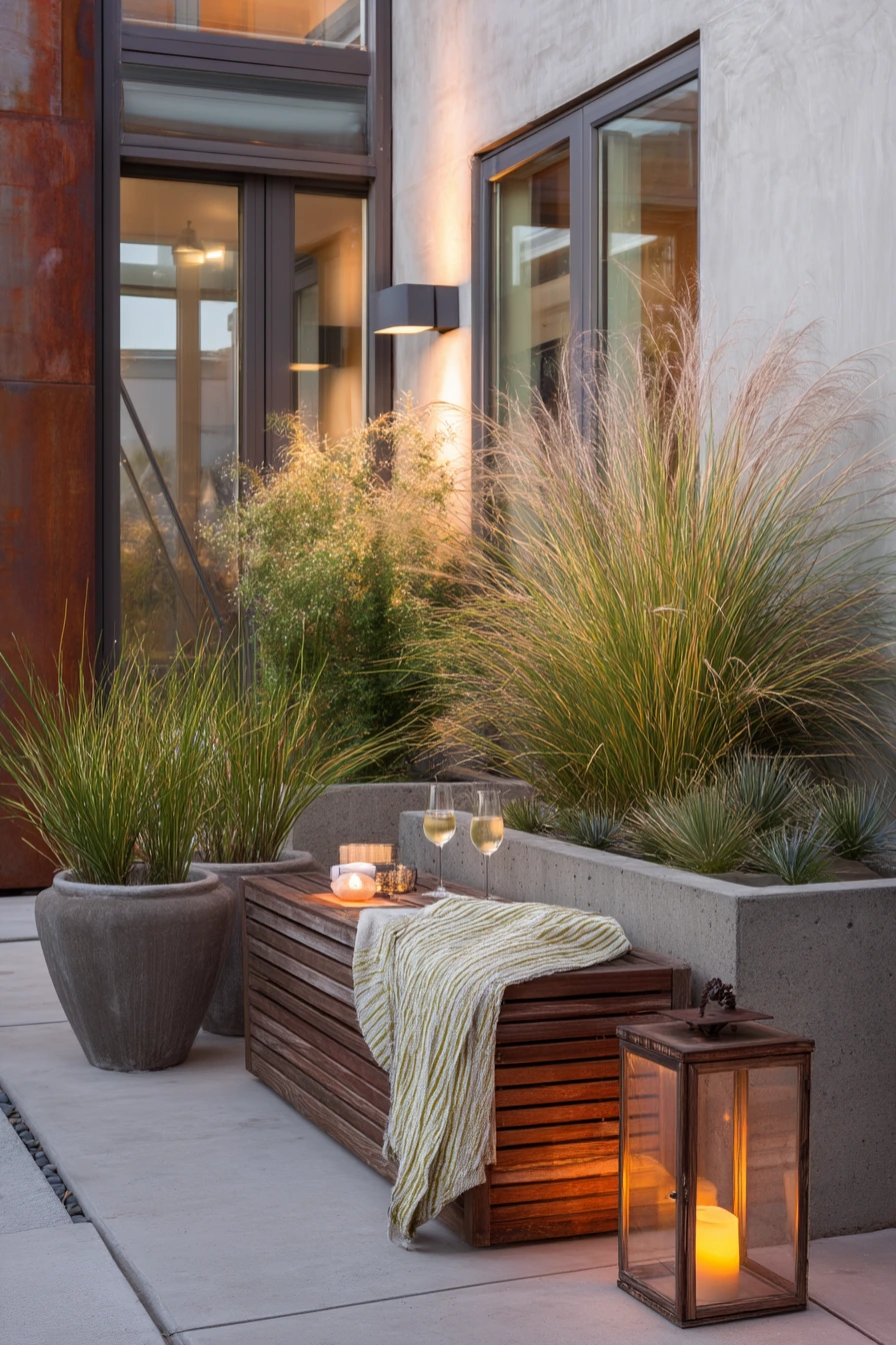 Modern Patio Firelight Planters