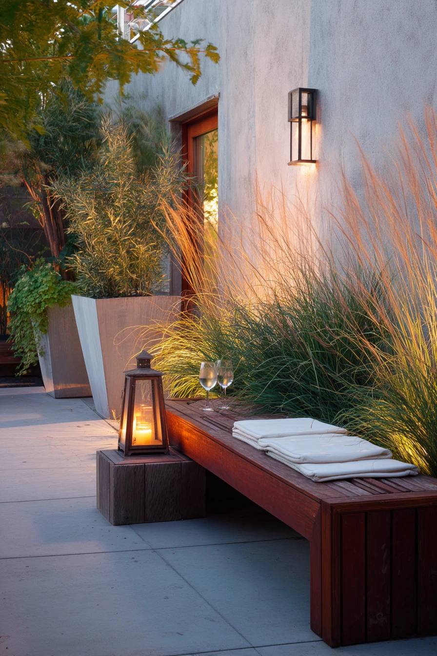 Modern Patio Firelight Planters