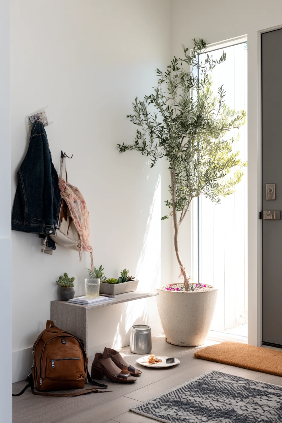 Entryway Corner Green Welcome