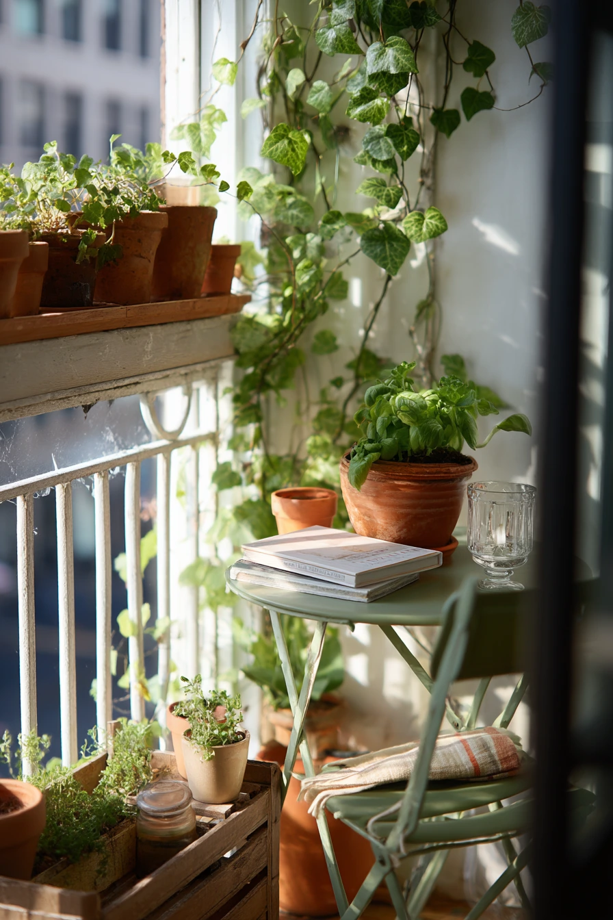 Tiny Balcony Corner Garden