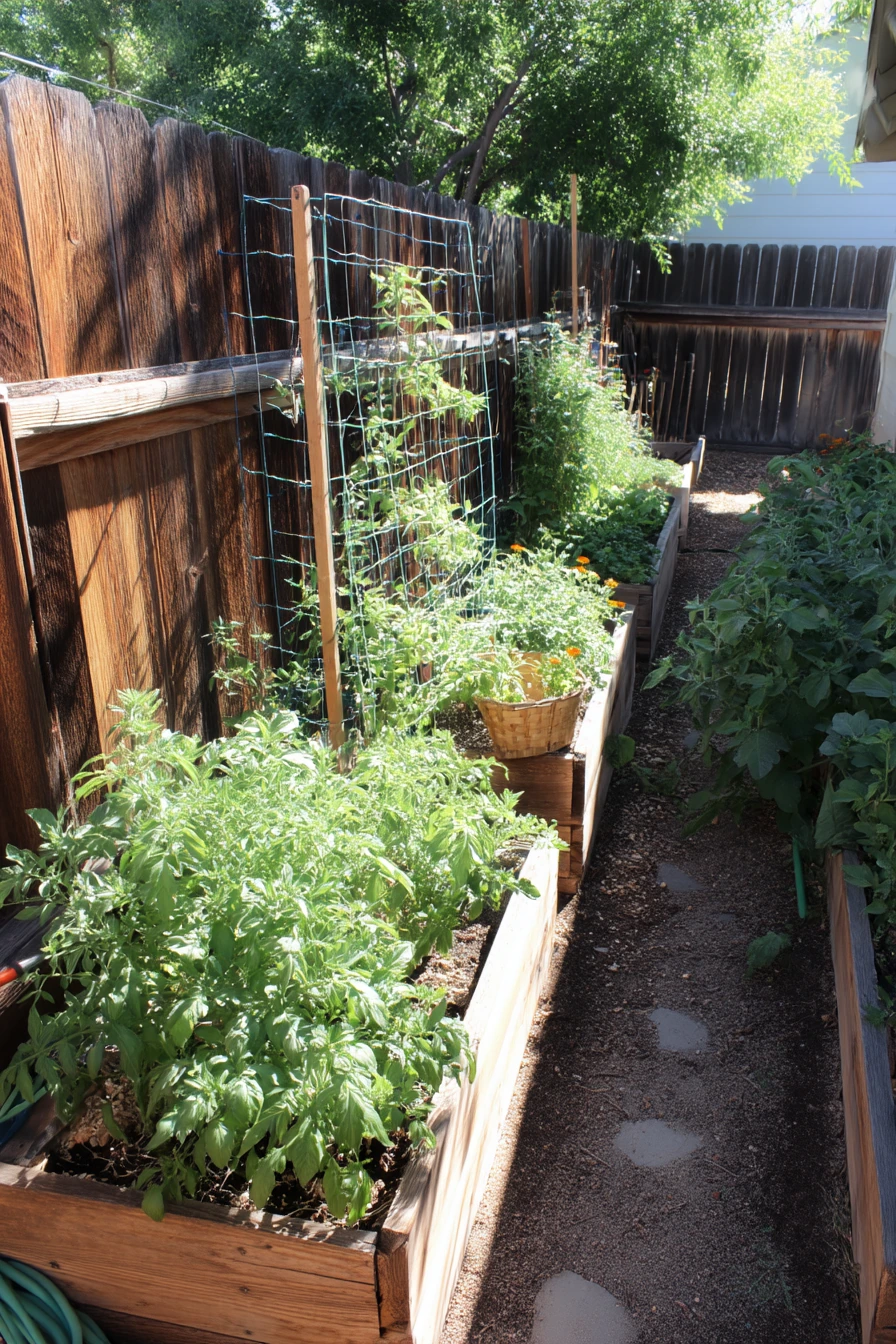 Small Backyard Raised Bed Corner