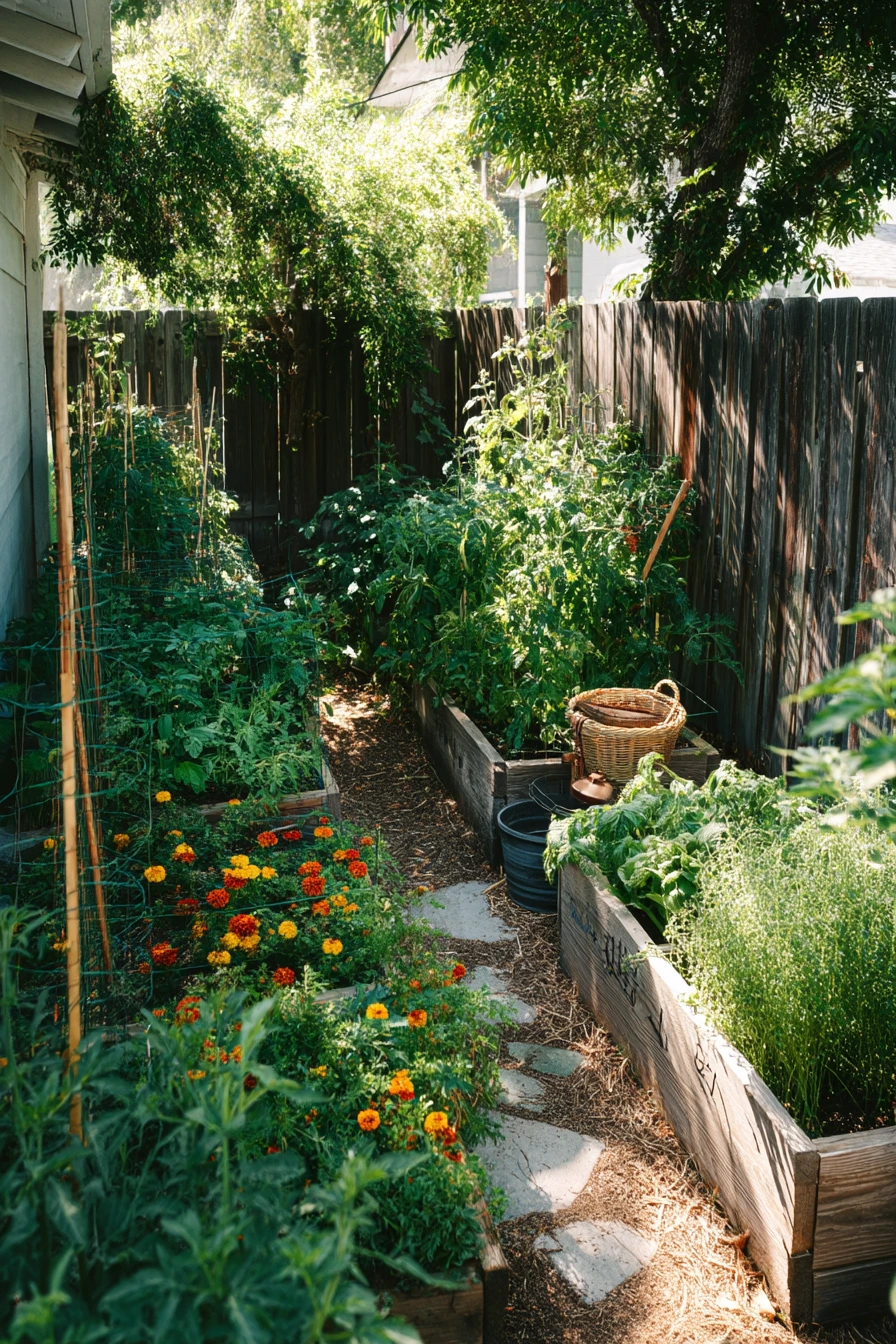 Small Backyard Raised Bed Corner