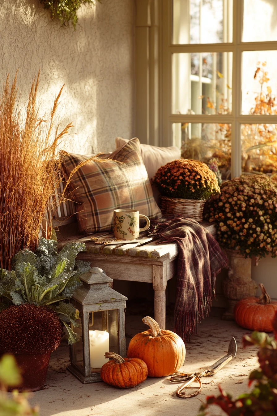 Seasonal Fall Corner Garden