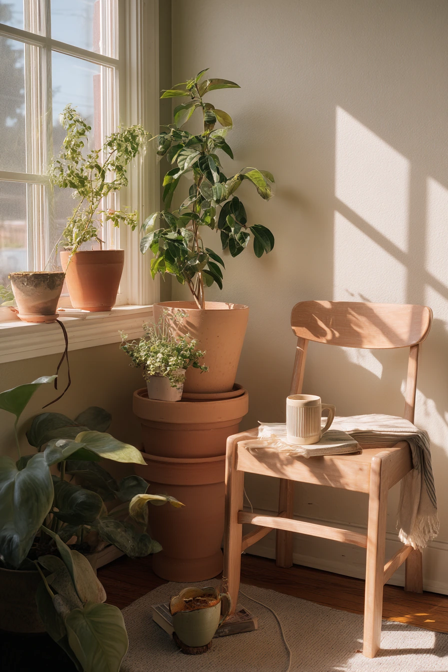 corner garden ideas with pots