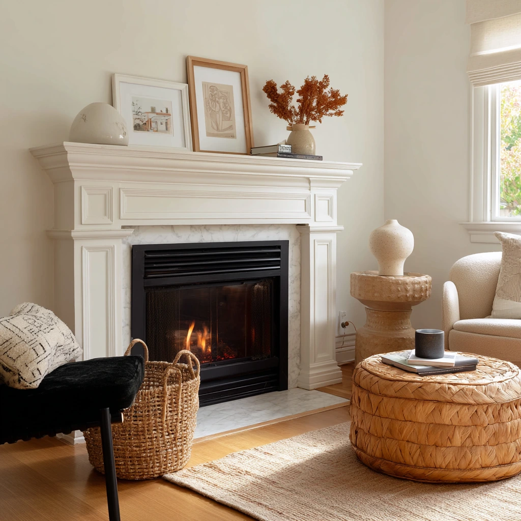 Budget Refresh Around a Corner Fireplace