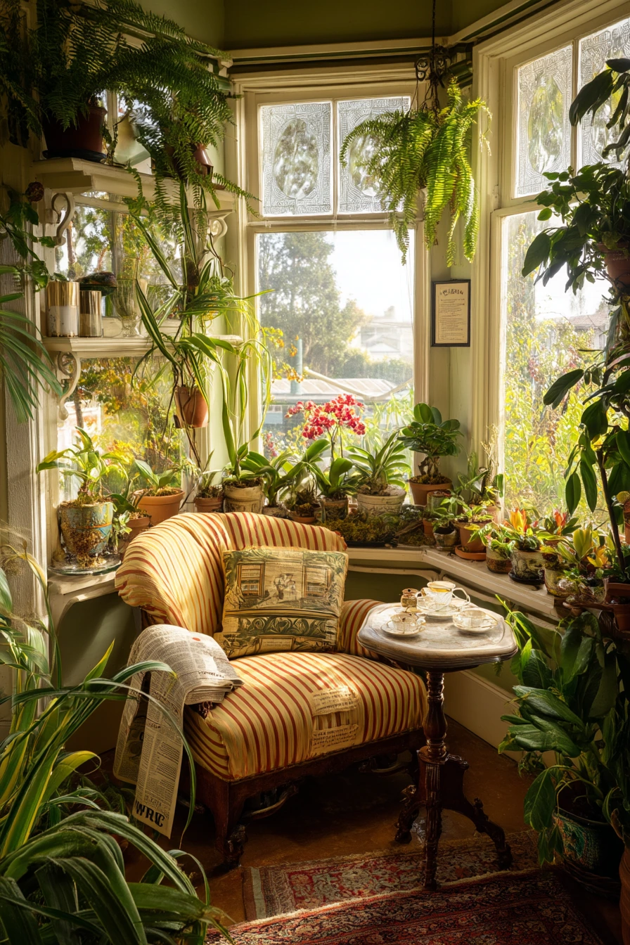 4. Victorian Bay Window Plant Conservatory