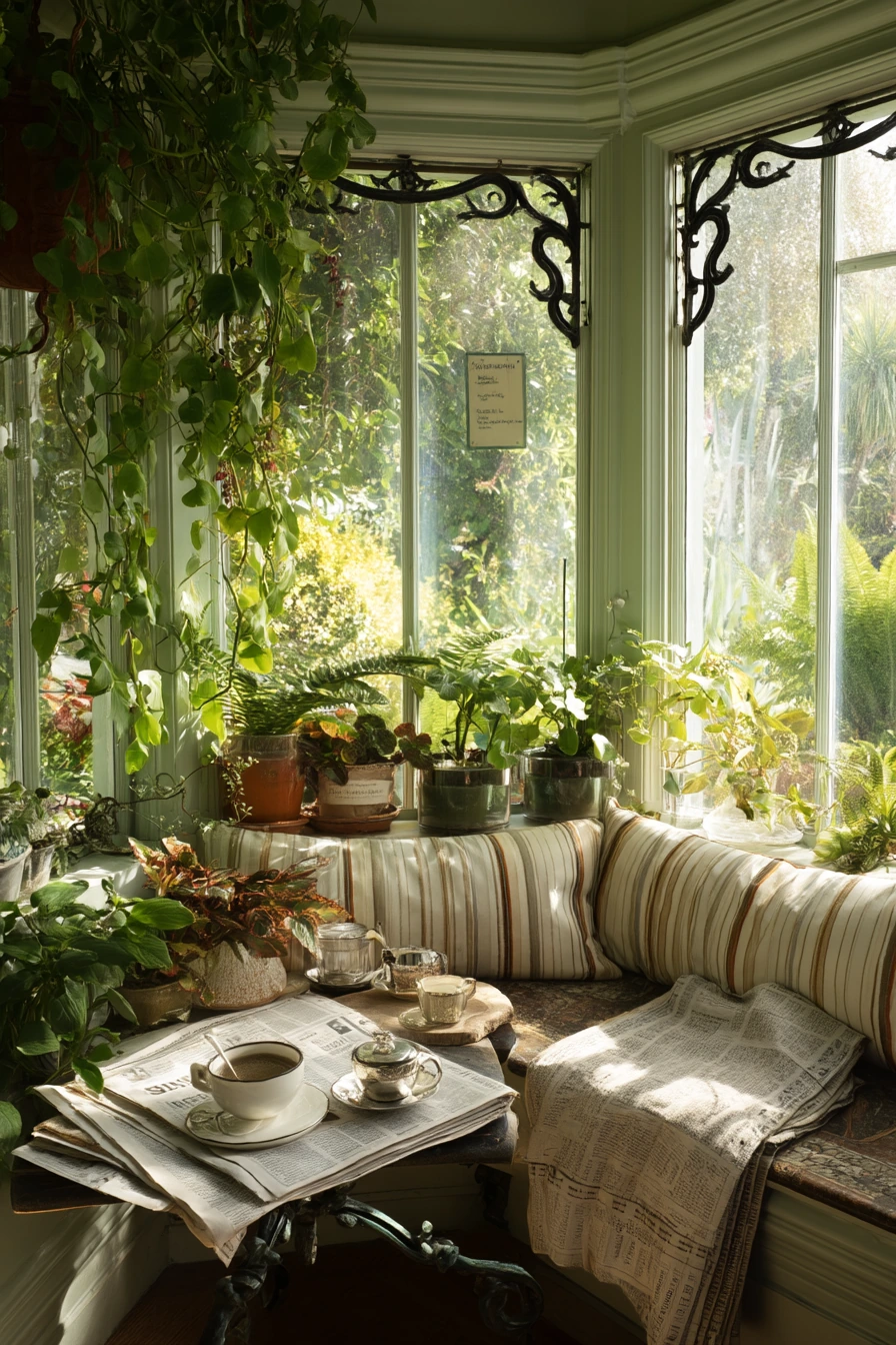 4. Victorian Bay Window Plant Conservatory