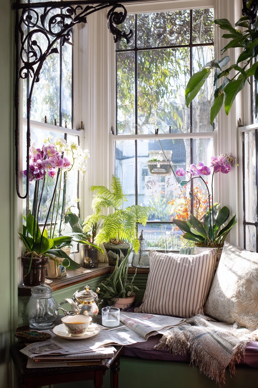 4. Victorian Bay Window Plant Conservatory