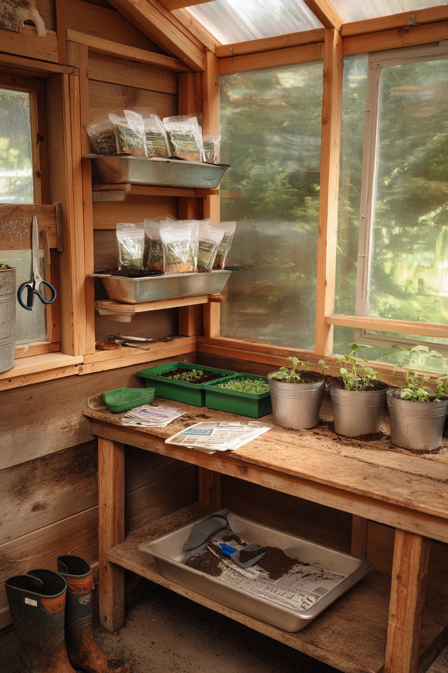 6. DIY Mudroom Corner Greenhouse