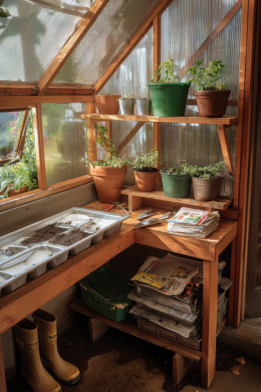 6. DIY Mudroom Corner Greenhouse