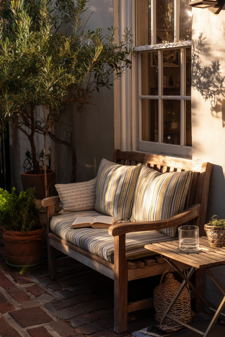 Small Corner Patio Reading Nook