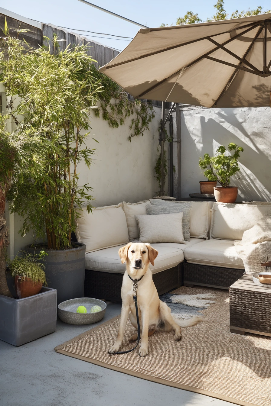 Pet-Friendly Corner Patio Lounge