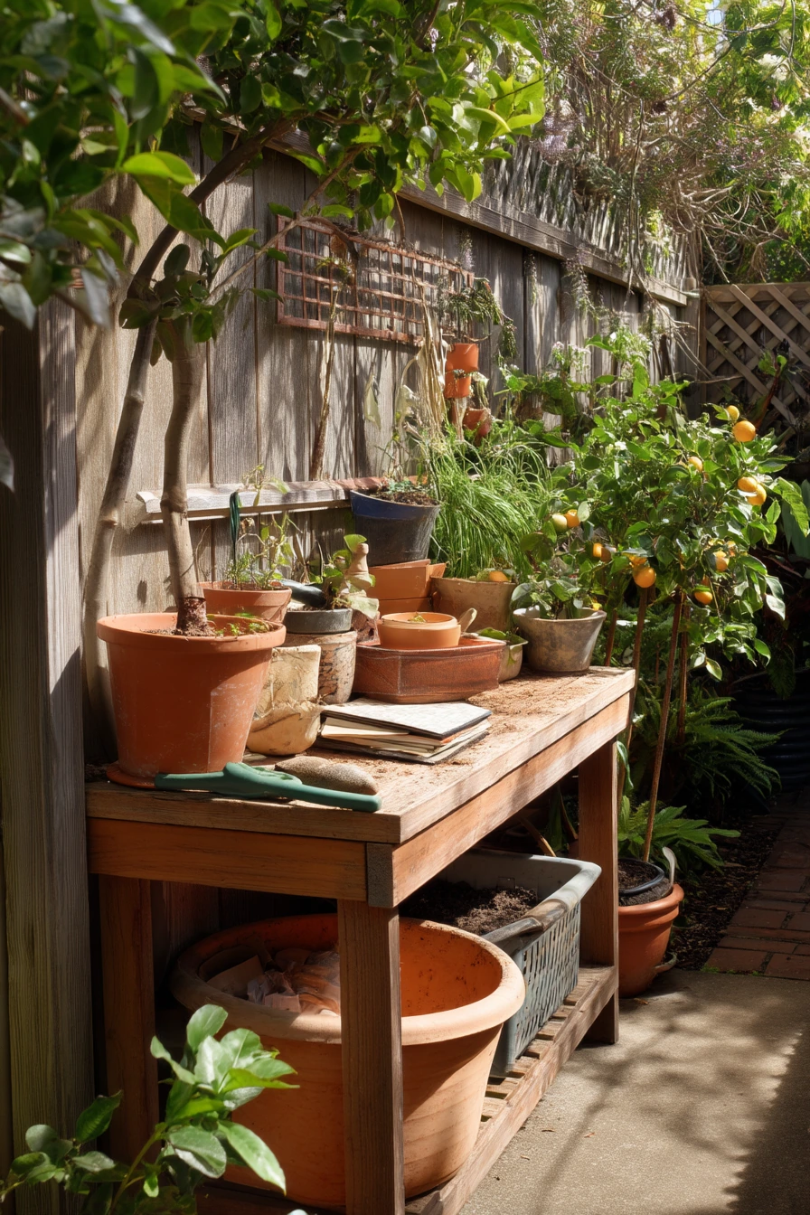 Corner Patio for Container Gardening