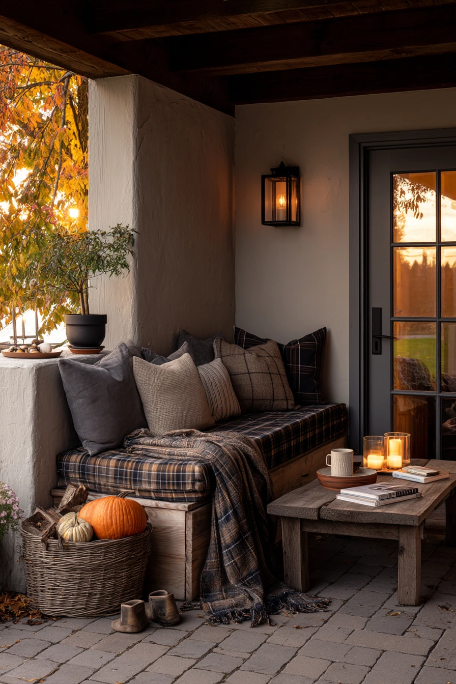 Seasonal Fall Corner Patio Layering