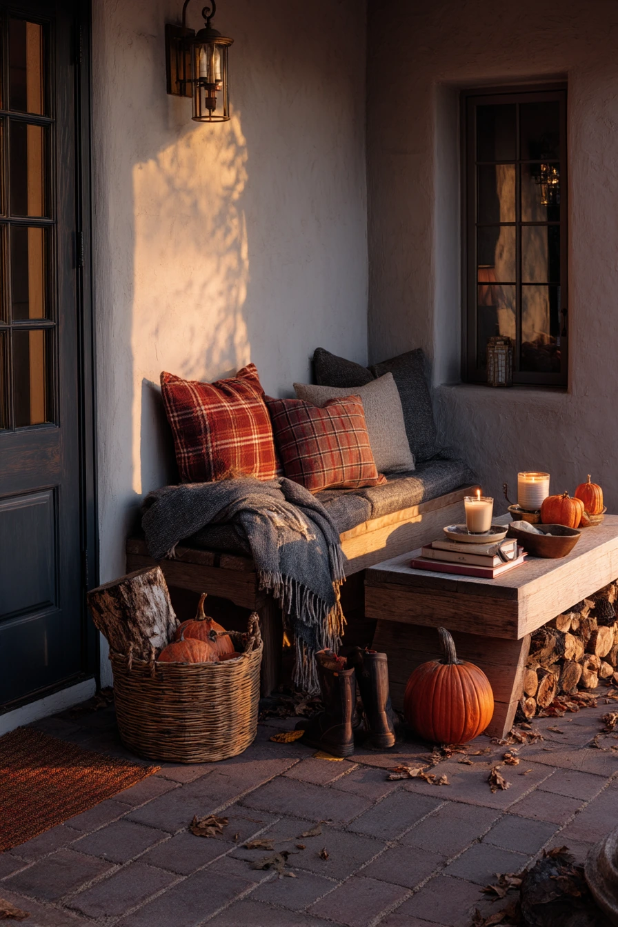 Seasonal Fall Corner Patio Layering