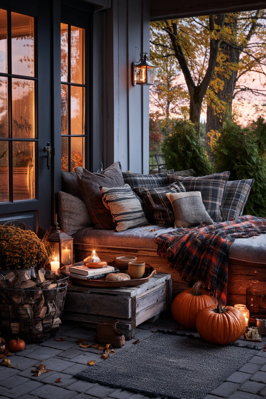 Seasonal Fall Corner Patio Layering