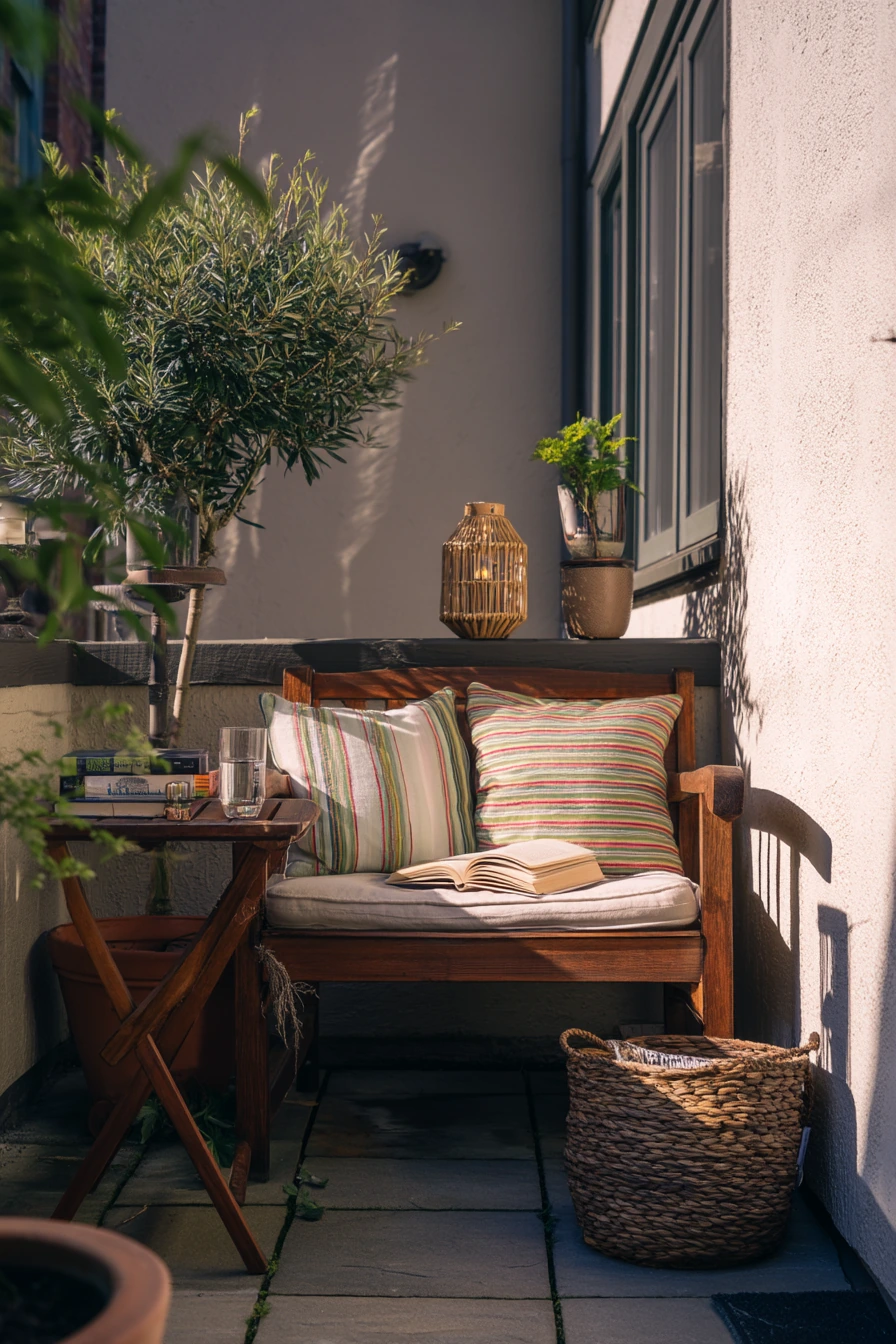 Small Corner Patio Reading Nook