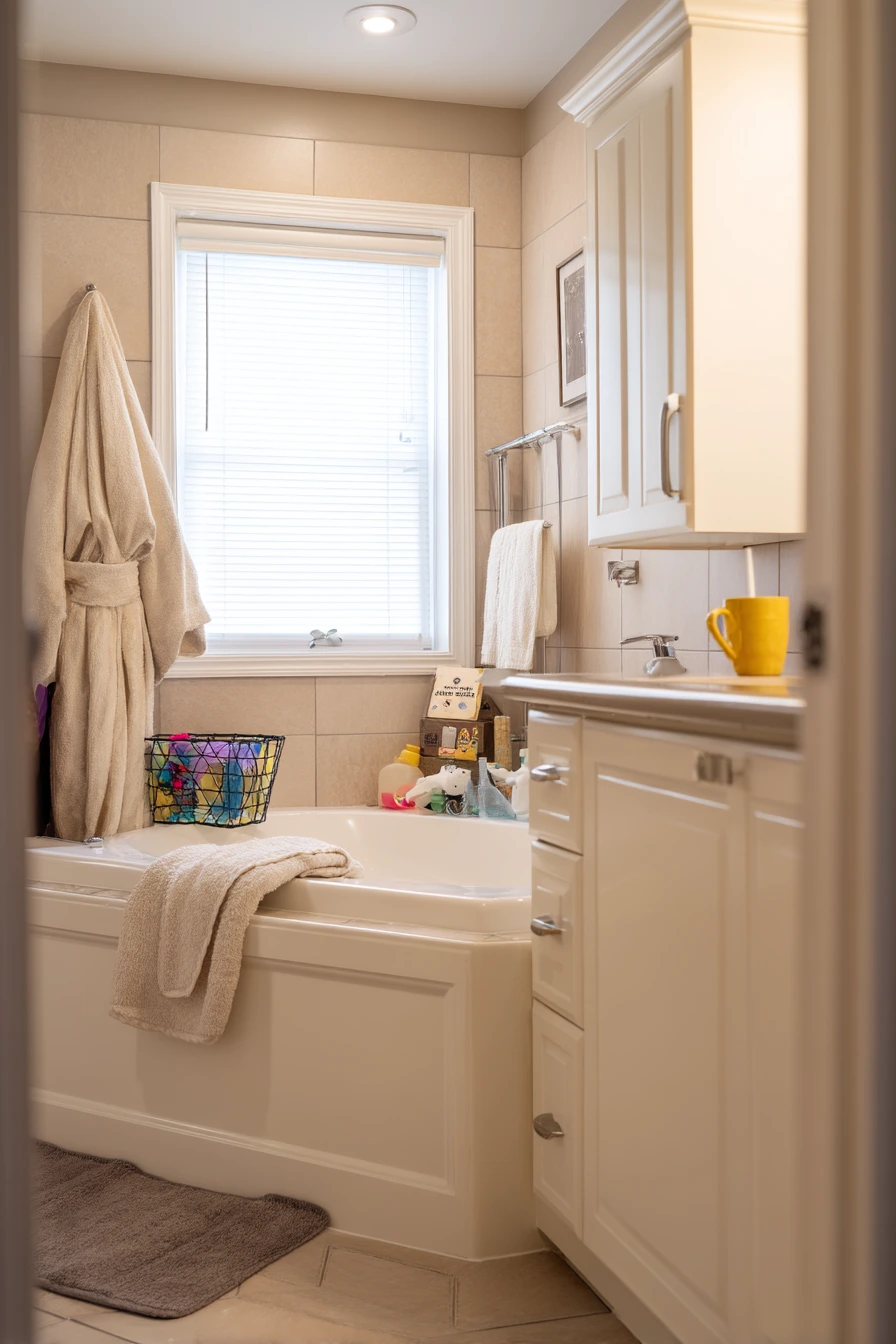 Morning Routine Corner Tub