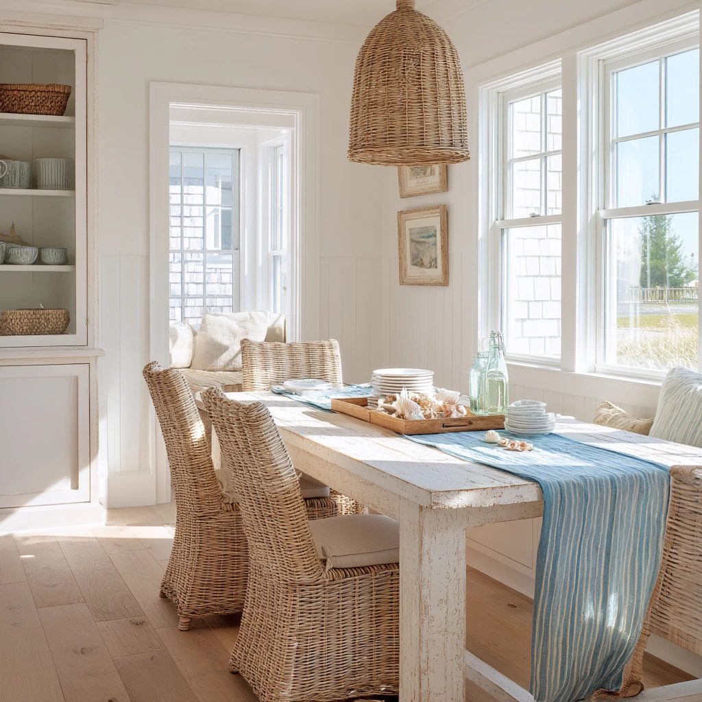 Coastal Cottage Dining Room with Collected Pieces