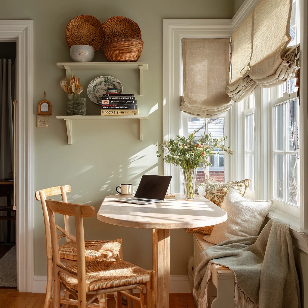Tiny Cottage Dining Room with Smart Storage