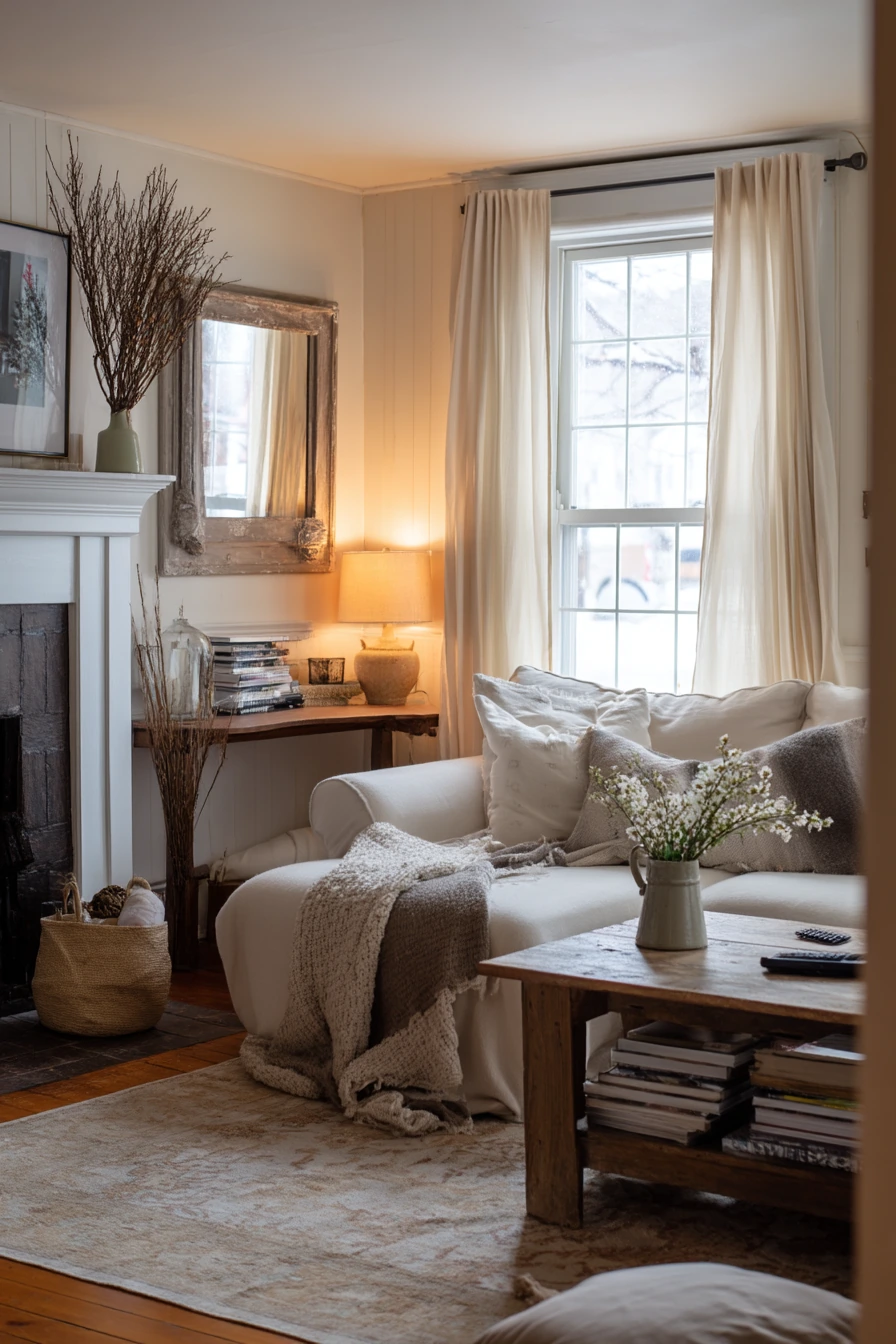 Renter-Friendly Country Living Room Refresh